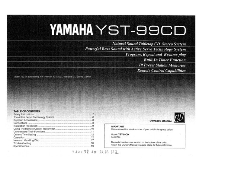 Yamaha YST-99CD User manual
