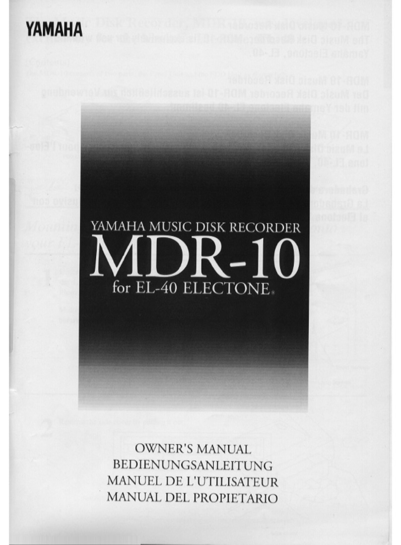 Yamaha MDR-10 owner's manual
