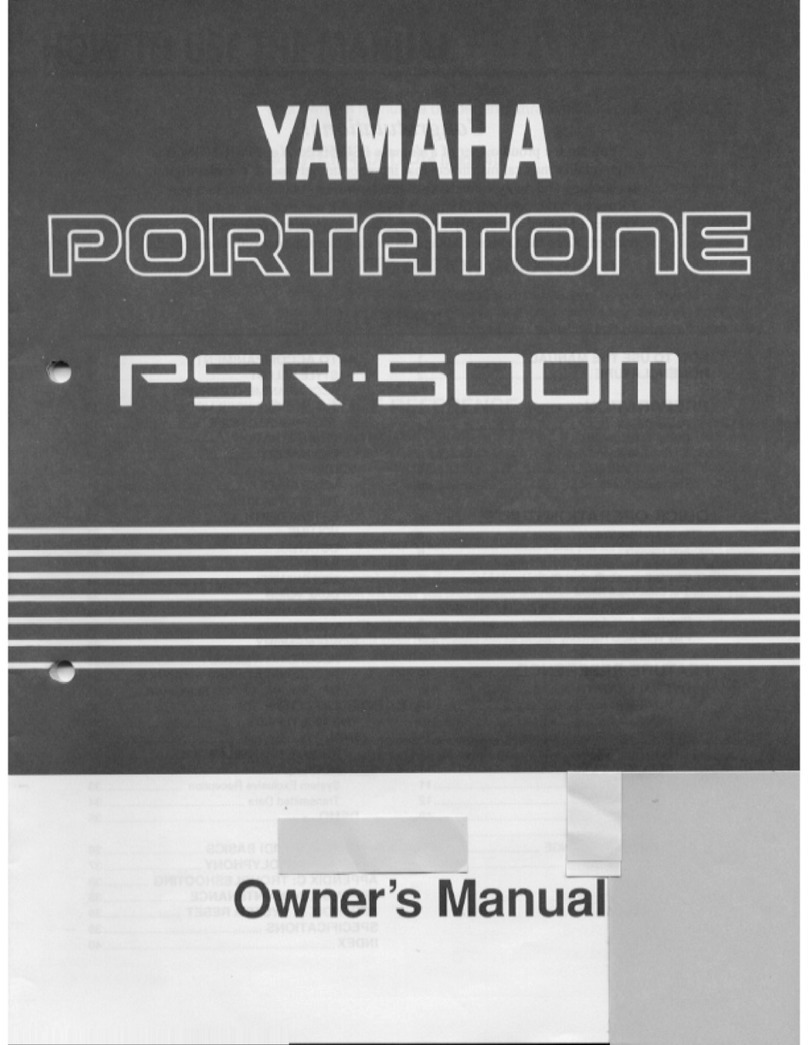 Yamaha PortaTone PSR-300m owner's manual