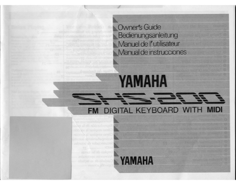 Yamaha SHS-200 User manual Yamaha SHS-200 User manual