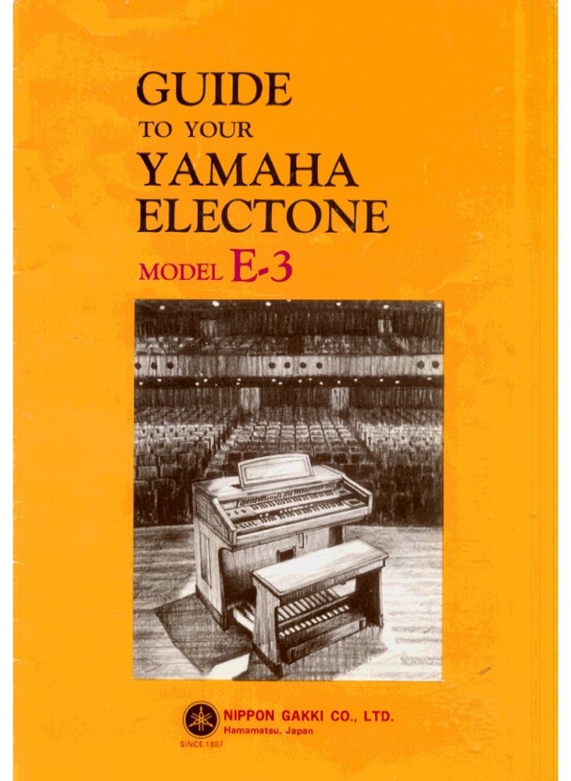 Yamaha Electone E-3 User manual
