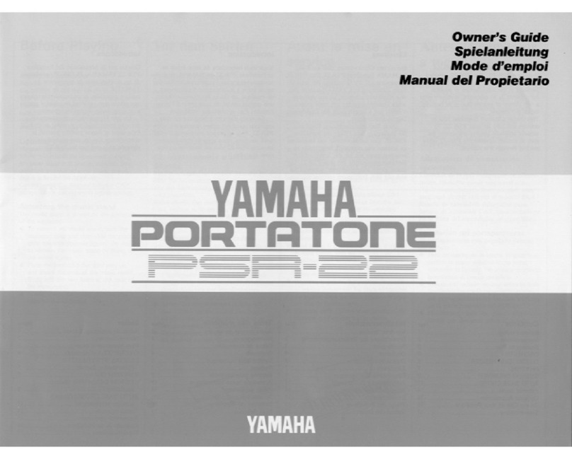 Yamaha PortaTone PSR-22 User manual Yamaha PortaTone PSR-22 User manual