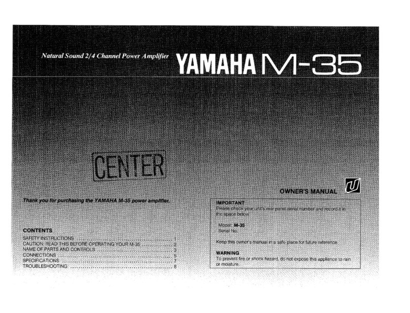 Yamaha M-35 User manual Yamaha M-35 User manual