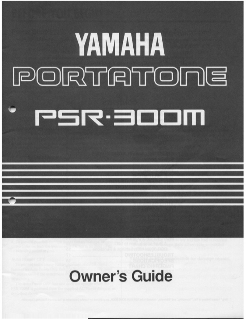 Yamaha PortaTone PSR-300m User manual