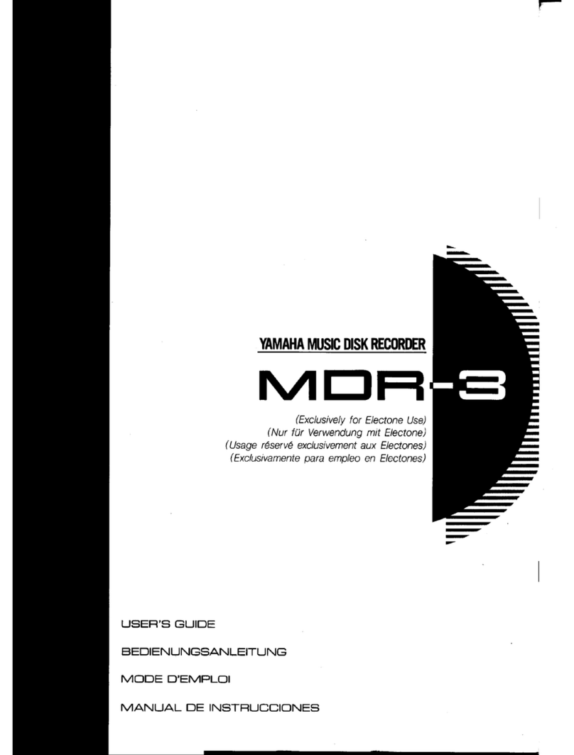 Yamaha MDR-3 User manual