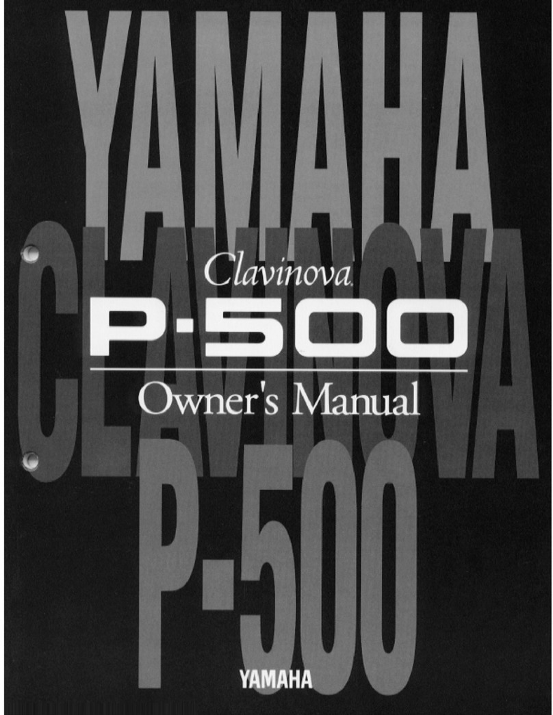 Yamaha Clavinova P-500 owner's manual