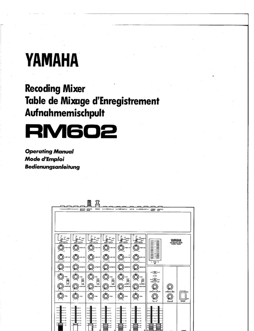 Yamaha RM602 operating manual