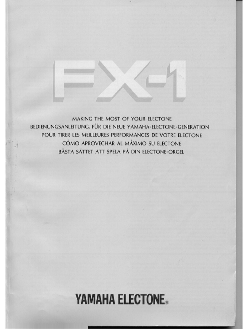 Yamaha Electone FX-1 Installation guide