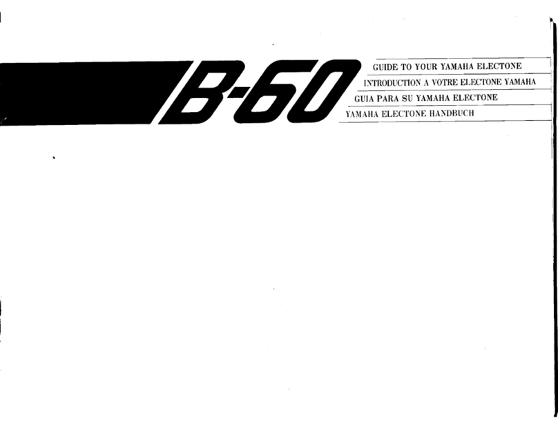 Yamaha Electone B-60 User manual
