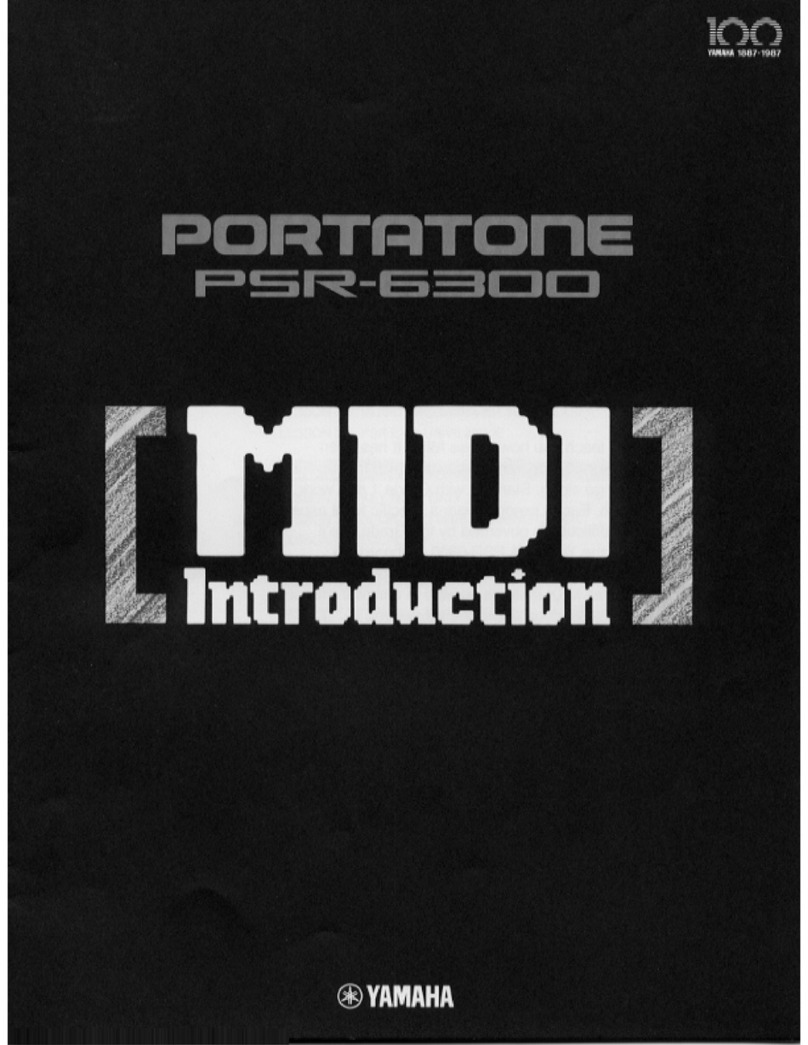 Yamaha PortaTone PSR-6300 User manual Yamaha PortaTone PSR-6300 User manual