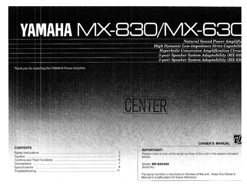 Yamaha MX-830 User manual Yamaha MX-830 User manual