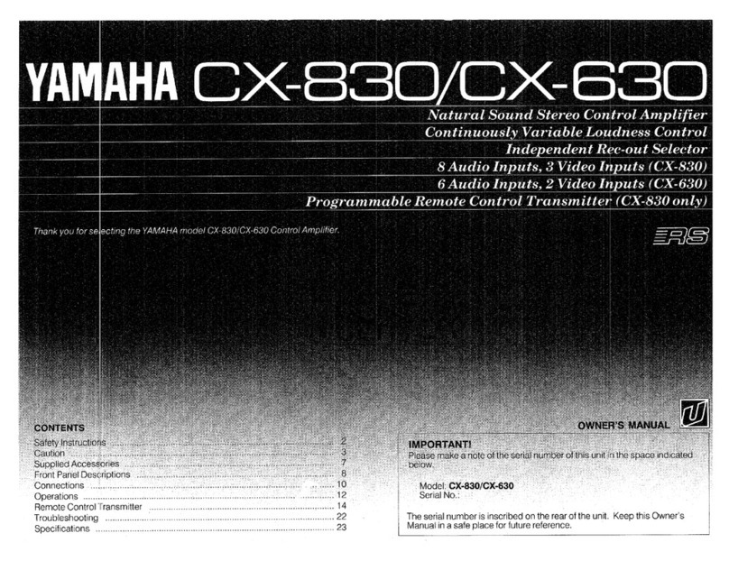 Yamaha CX-830RS owner's manual