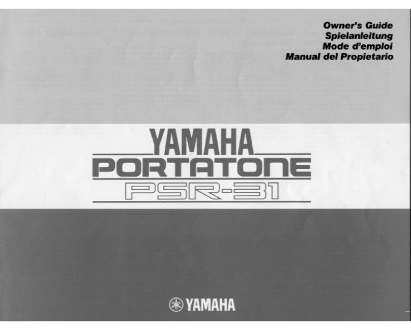Yamaha PortaTone PSR-31 owner's guide