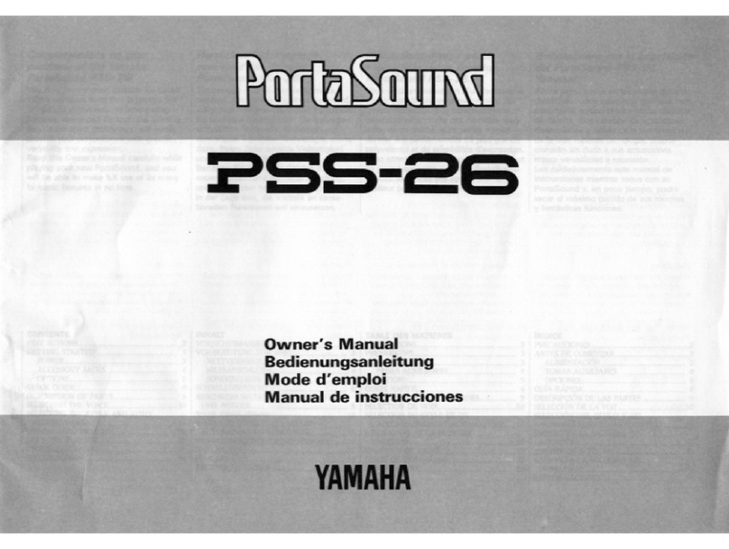 Yamaha PortaSound PSS-26 User manual