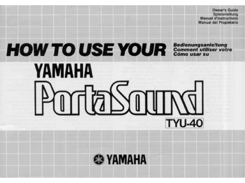 Yamaha PortaSound TYU-40 User manual