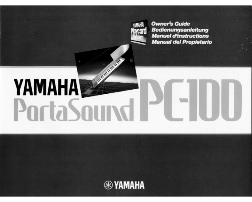Yamaha PortaSound PC-100 owner's guide
