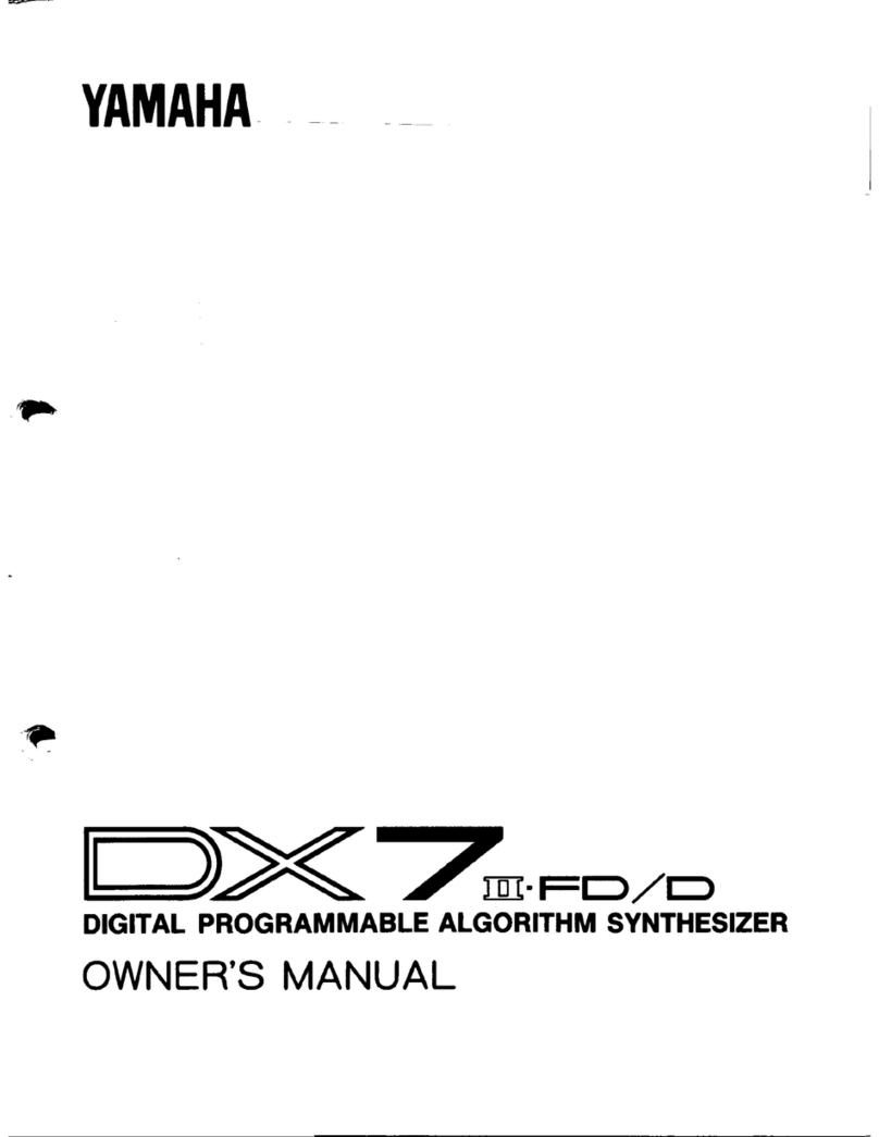 Yamaha DX7II-FD/D User manual Yamaha DX7II-FD/D User manual