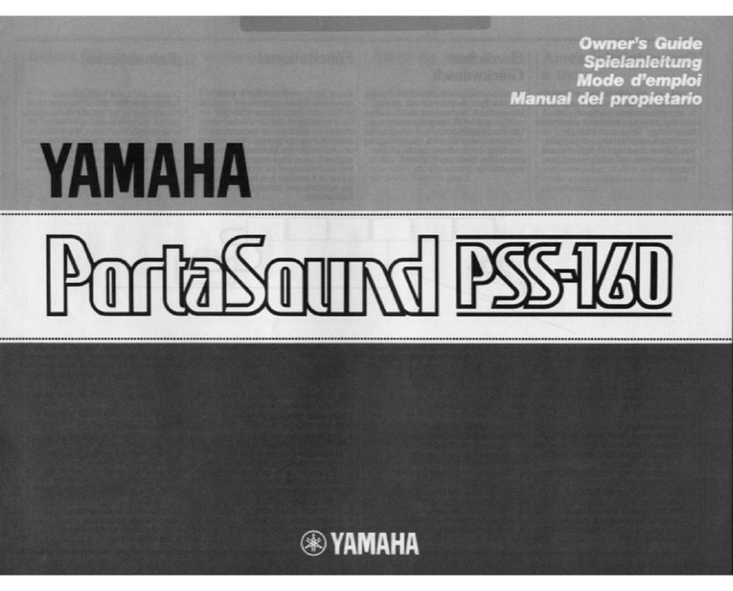 Yamaha PortaSound PSS-160 User manual