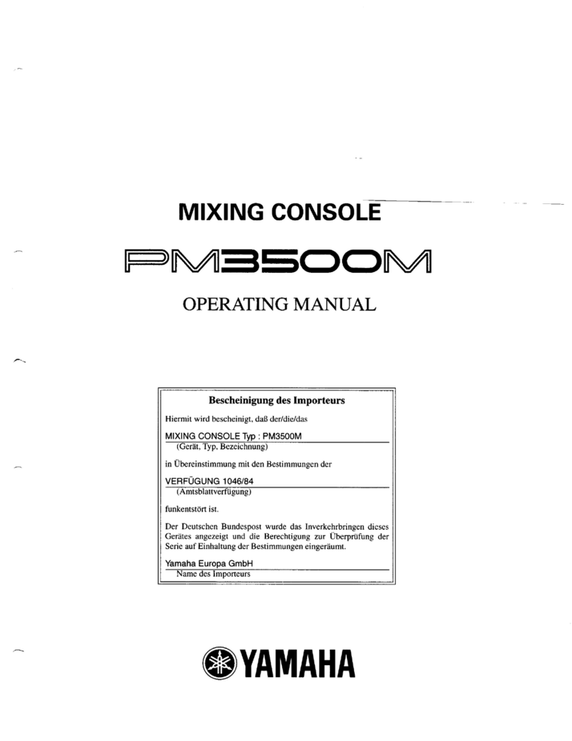 Yamaha PM3500M operating manual