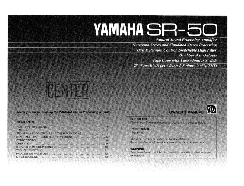 Yamaha SR-50 owner's manual