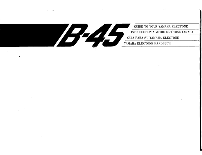 Yamaha Electone B-45 User manual Yamaha Electone B-45 User manual