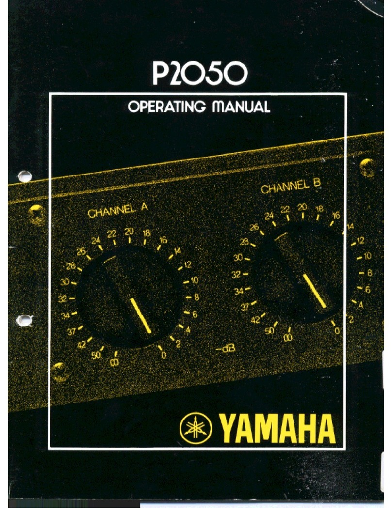 Yamaha P2050 User manual Yamaha P2050 User manual