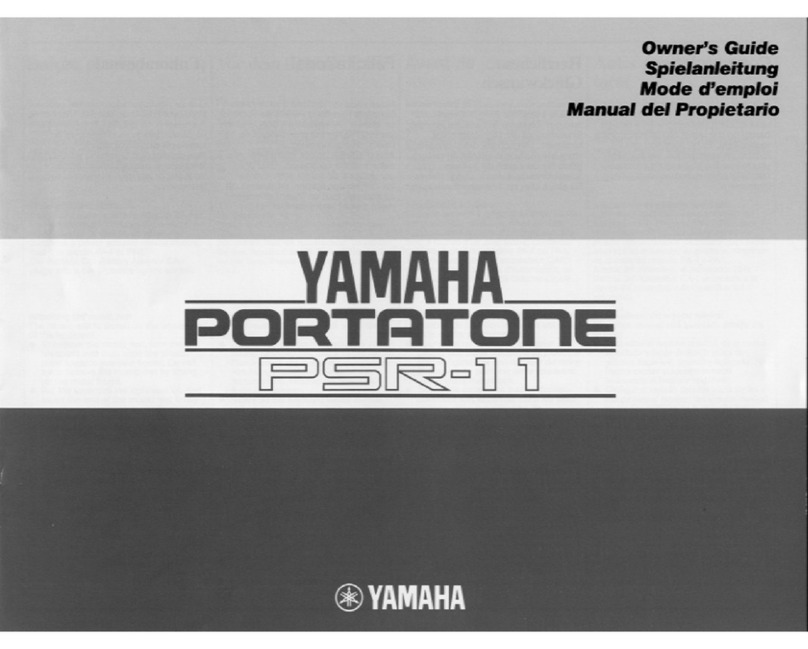 Yamaha PortaTone PSR-11 User manual