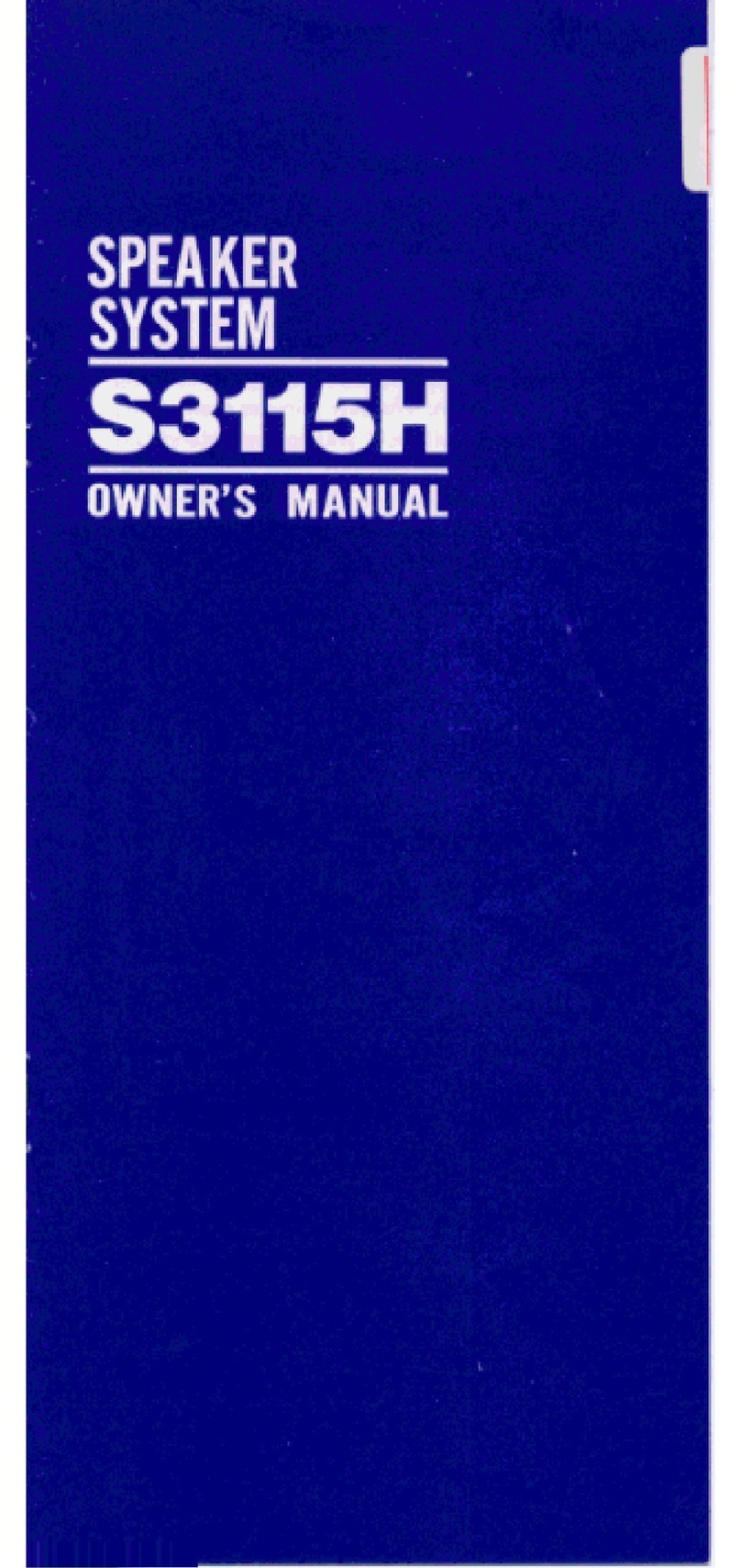 Yamaha S3115H User manual