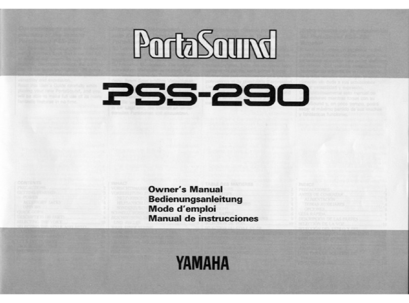 Yamaha PortaSound PSS-290 User manual Yamaha PortaSound PSS-290 User manual
