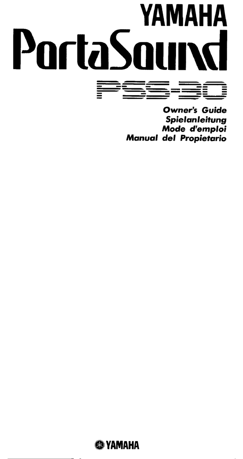 Yamaha PortaSound PSS-30 User manual