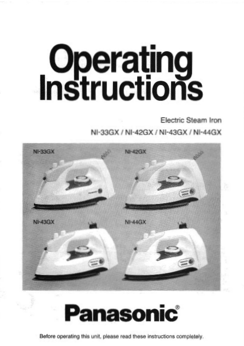 Panasonic NI33GX - ELEC. STEAM IRON-LOW User manual
