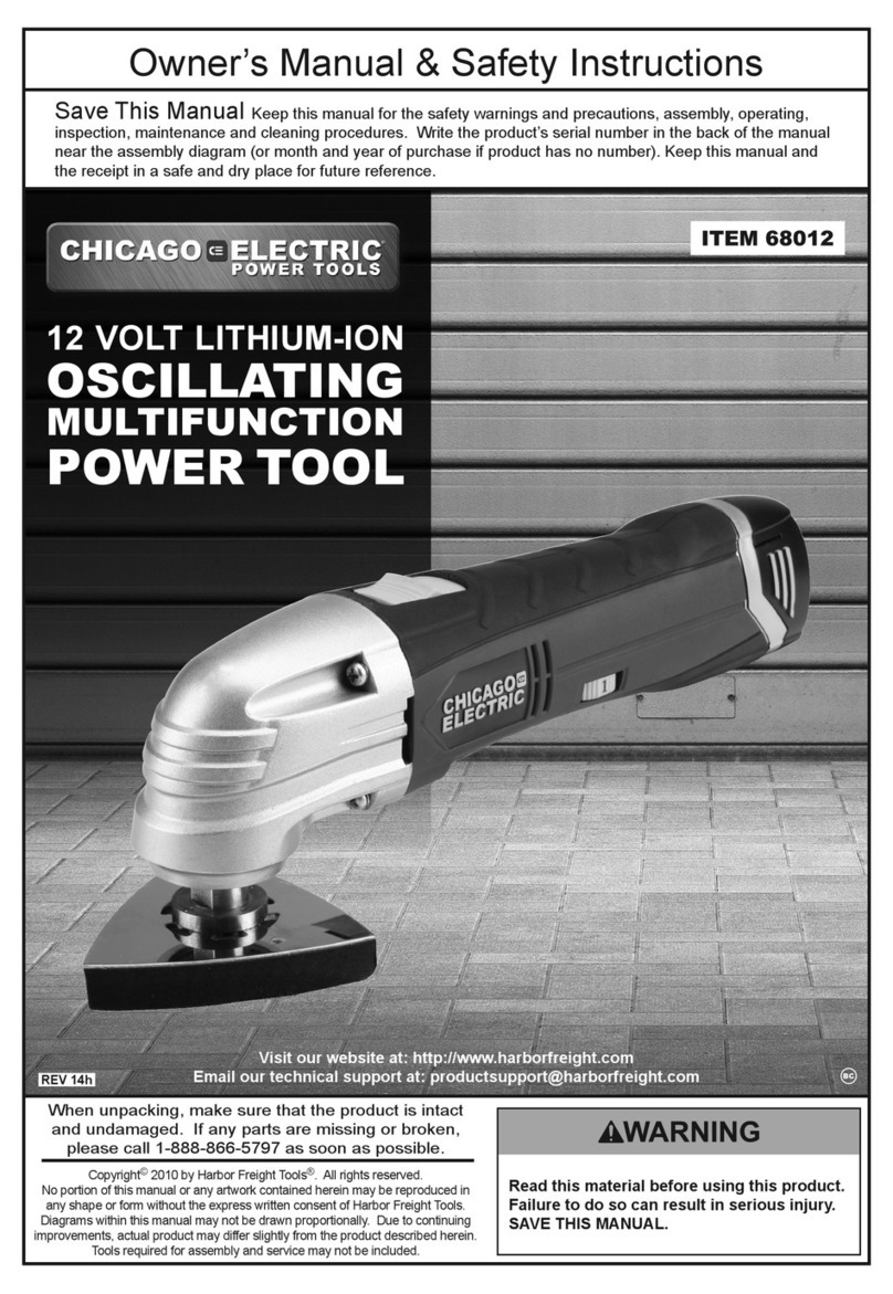 Chicago Electric 68012 Owner's manual & safety instructions