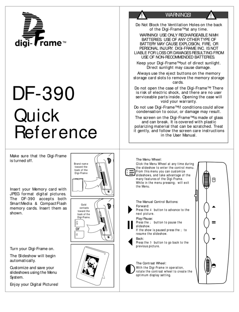 Digi-Frame DF-390 quick reference
