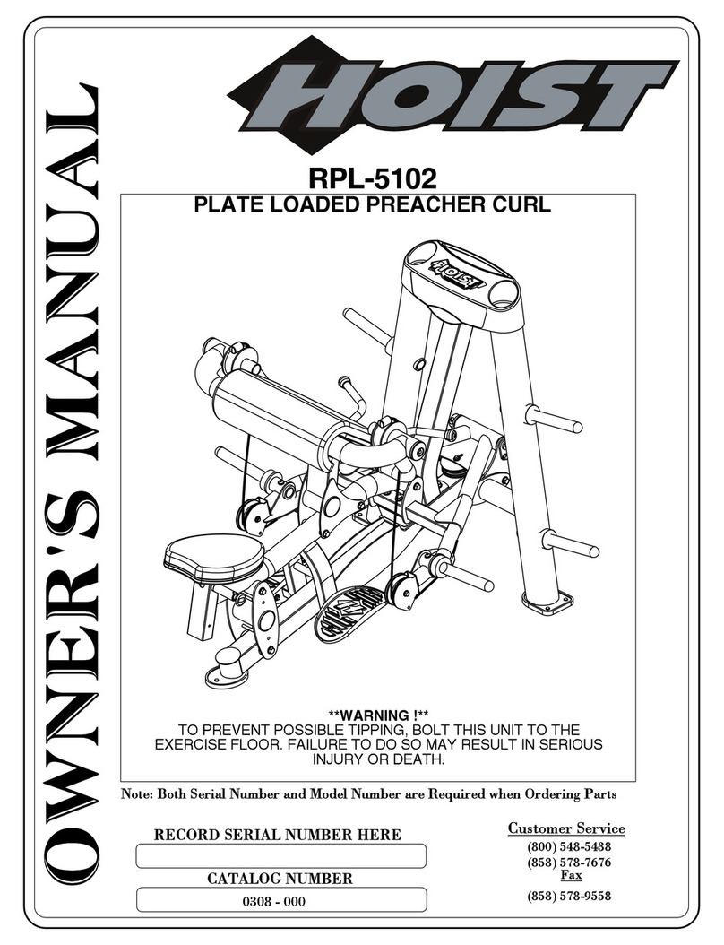 Hoist Fitness RPL-5102 owner's manual