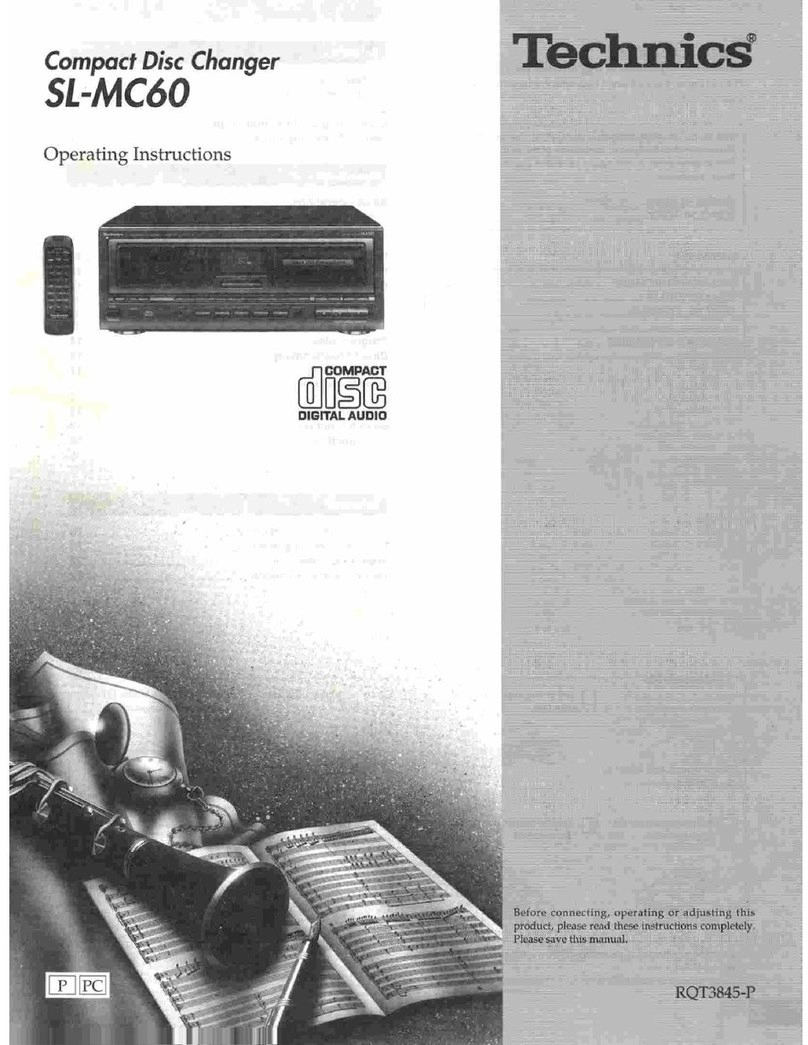 Technics SLMC60 - COMPACT DISC CHANGER User manual