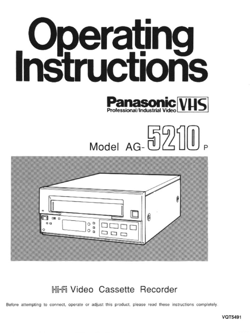 Panasonic AG5210P - HI-FI VIDEO RECORDER User manual Panasonic AG5210P - HI-FI VIDEO RECORDER User manual