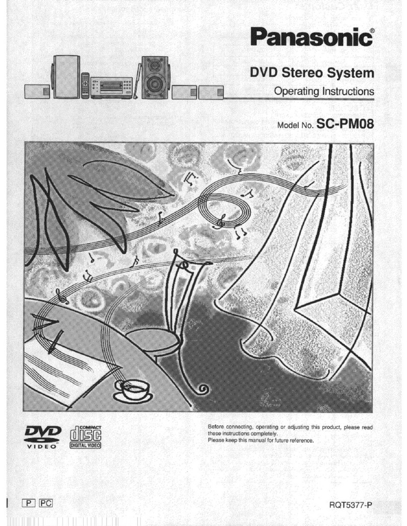 Panasonic SCPM08 - DVD STEREO SYSTEM User manual