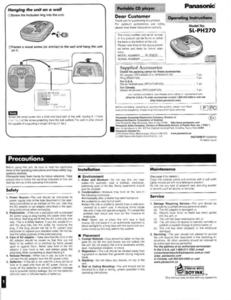 Panasonic SL-PH270 User manual