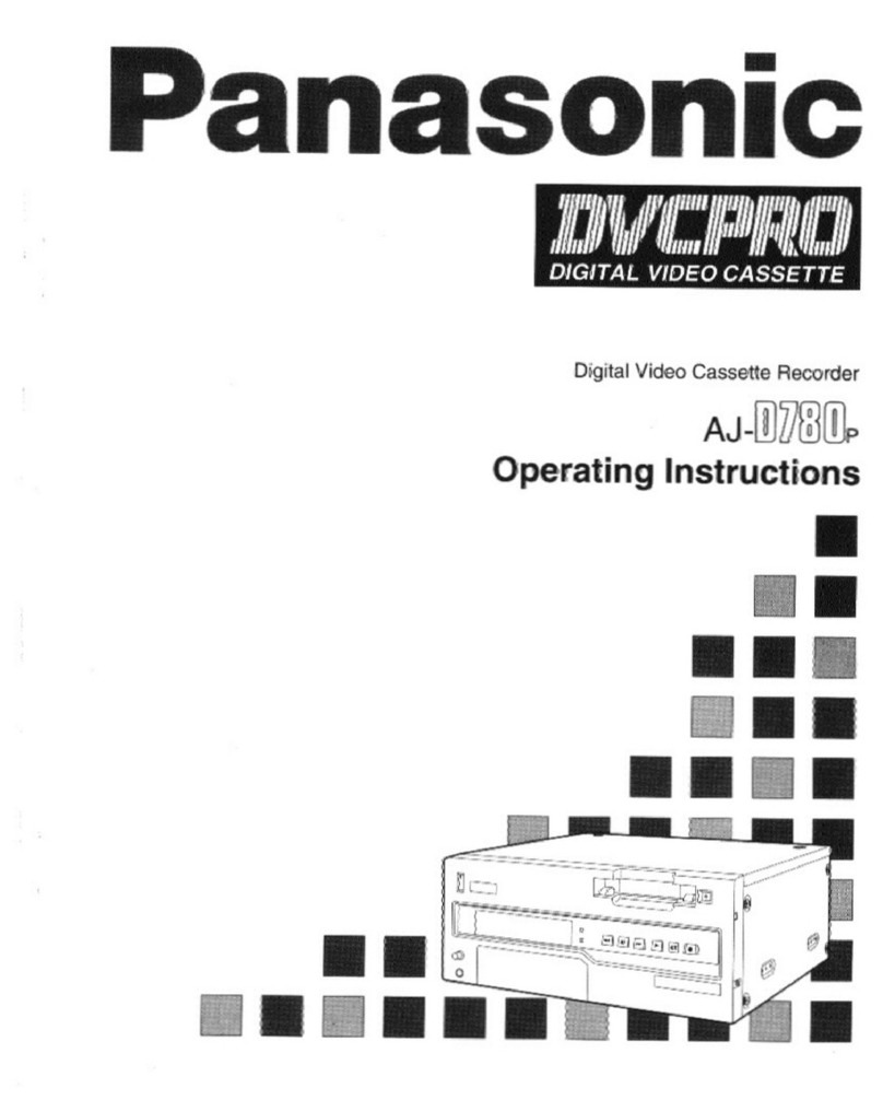 Panasonic AJD780P - 4X DVCPRO VTR User manual Panasonic AJD780P - 4X DVCPRO VTR User manual