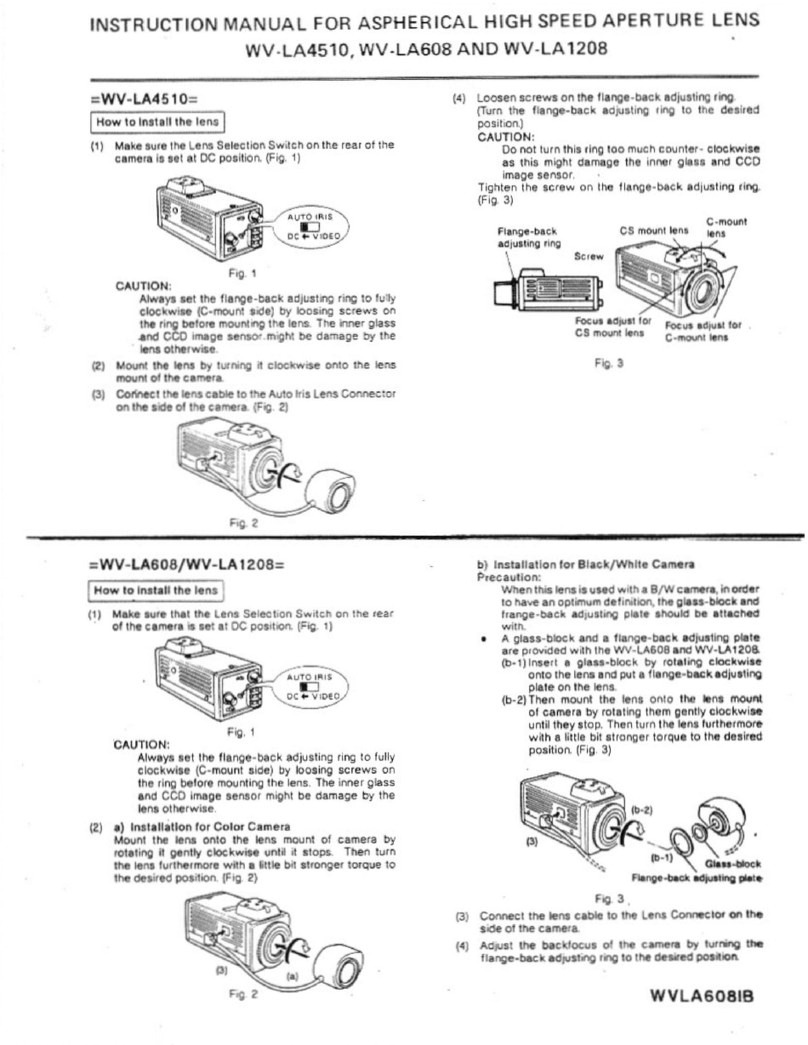 Panasonic WV-LA4510 User manual