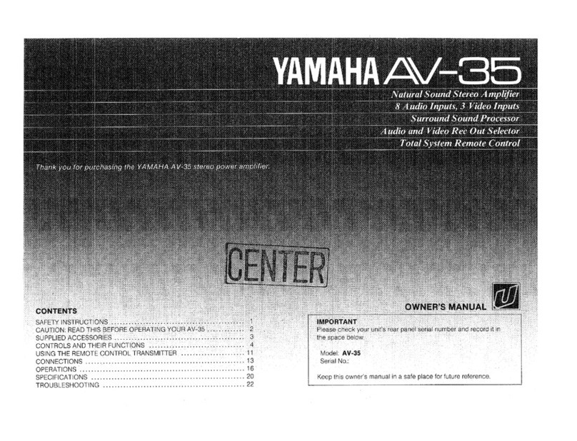 Yamaha AV-35 User manual