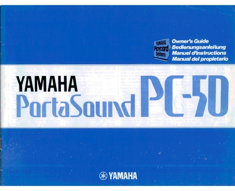 Yamaha PortaSound PC-50 User manual