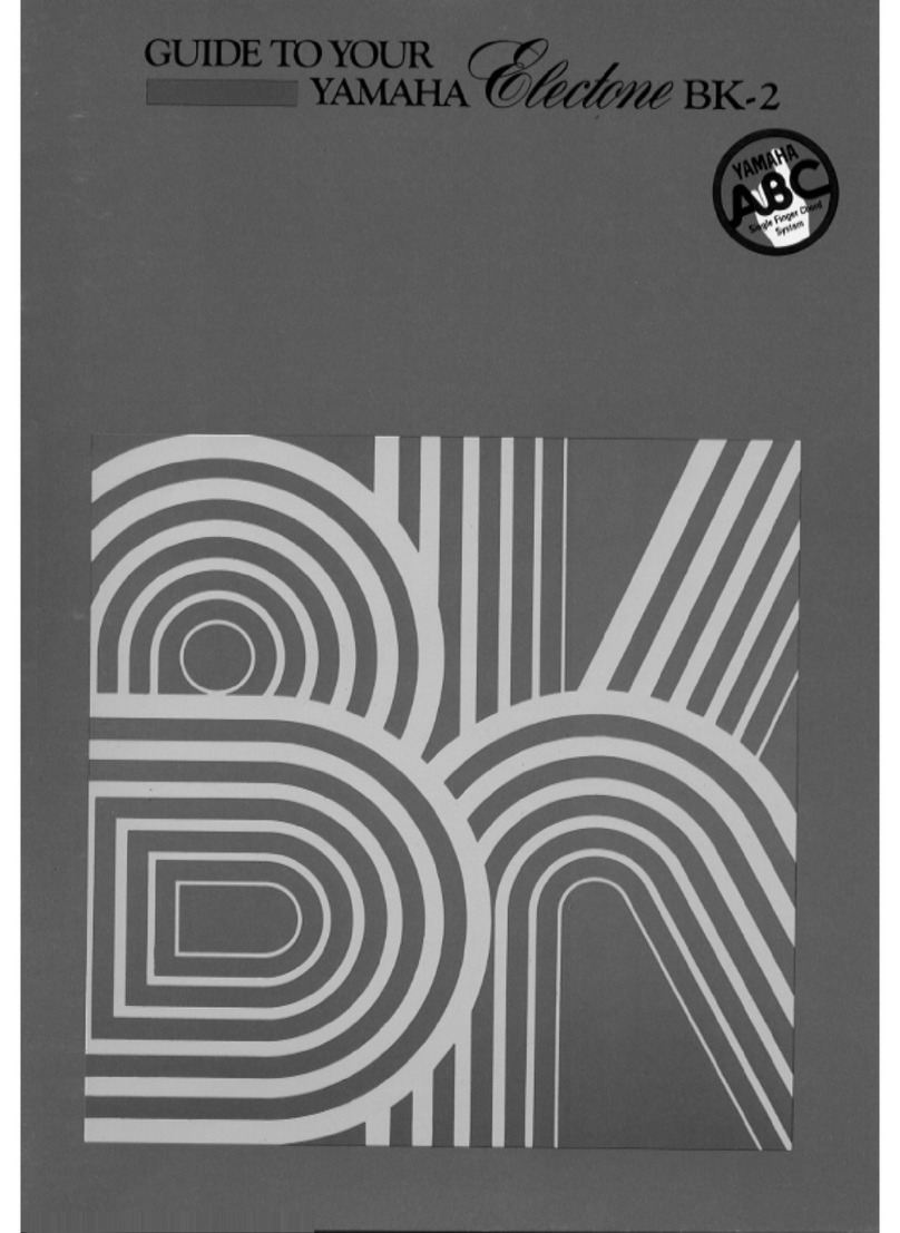 Yamaha Electone BK-2 User manual