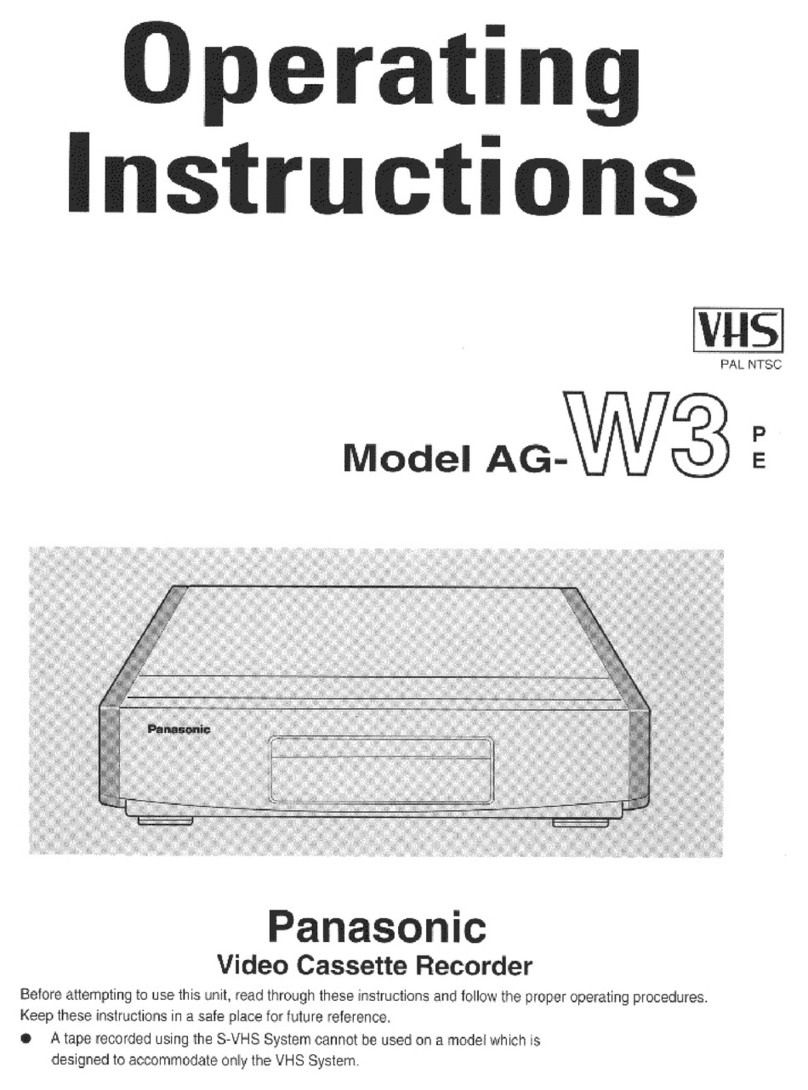 Panasonic AG-W3P User manual