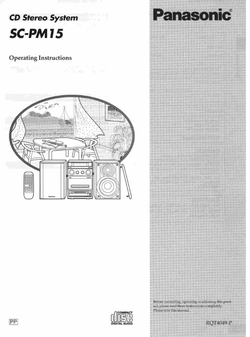 Panasonic SCPM15 - CD STEREO SYSTEM operating instructions