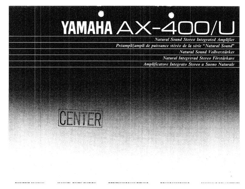 Yamaha AX-400/U Installation guide Yamaha AX-400/U Installation guide
