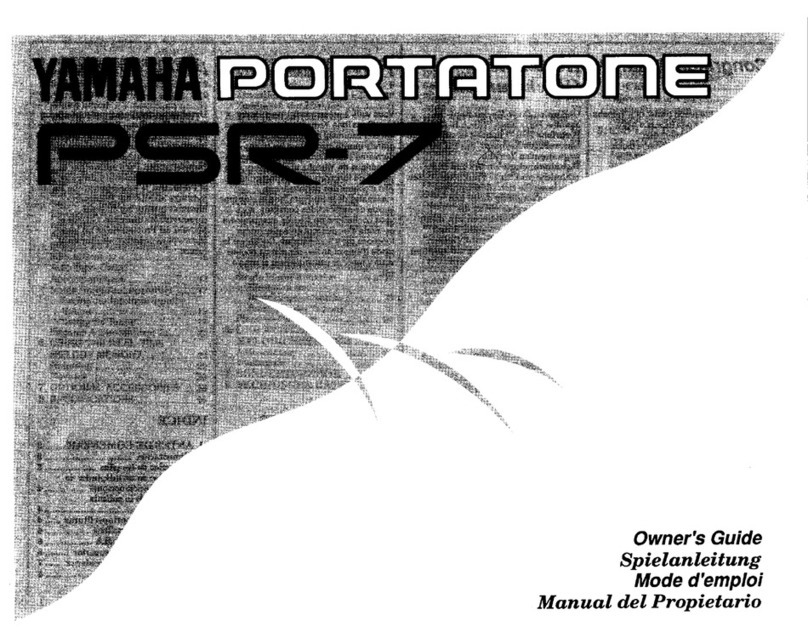 Yamaha Portatone PSR-7 User manual