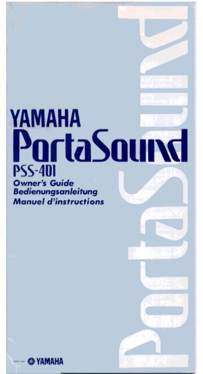 Yamaha PortaSound PSS-401 owner's guide