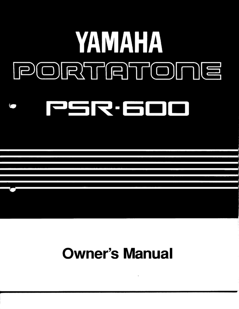 Yamaha Portatone PSR-600 owner's manual