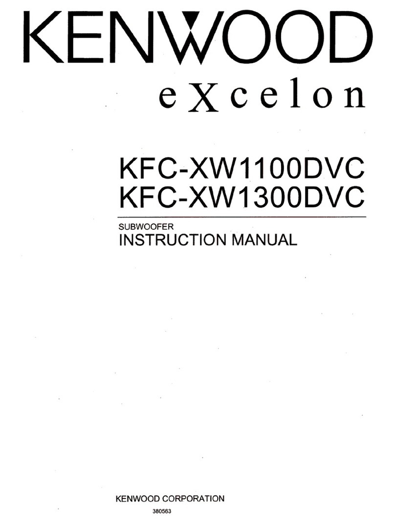 Kenwood eXcelon KFC-XW1100DVC User manual